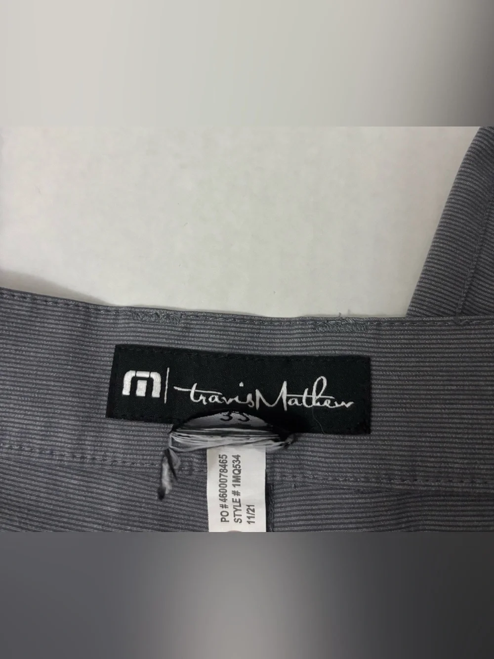 Travis Mathew 32x 32 Gray SLACKS Performance Golf Pants 1MQ534